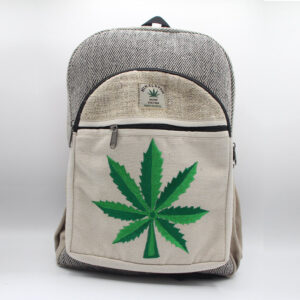 Hemp Leaf Hand Embroidery Hemp Laptop Bag