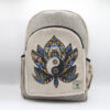 Lotus Print Multipurpose Hemp Laptop Bag