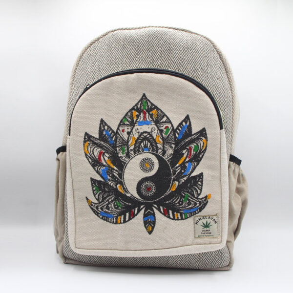 Hemp Leaf Hand Embroidery Hemp Laptop Bag