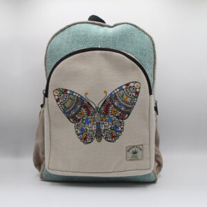 Colorful Butterfly Print Hemp Laptop Bag