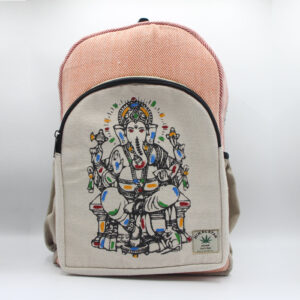 Colorful God Ganesh Print Hemp Laptop Bag