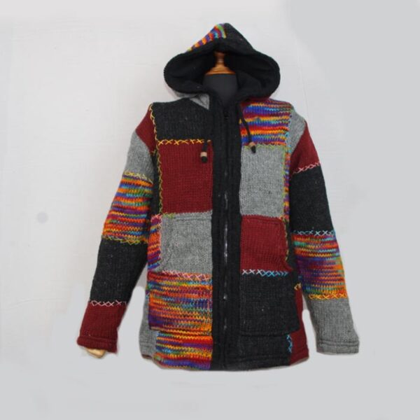 Rainbow Color Himalayan Hippie Wool Jacket