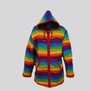 Rainbow Color Himalayan Hippie Wool Jacket