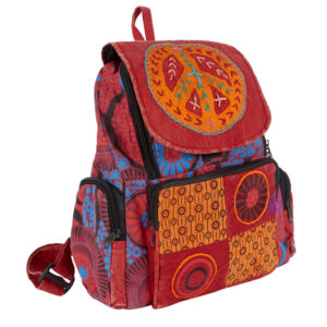 Patchwork Hand Embroidery Hippie School Backpack