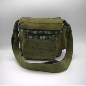 Green Color Side Hippie Bag