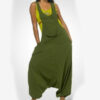 Light Green Tone Hippie Women Cotton Dungaree