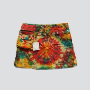 Hippie Tie Dye Miniskirt for festival