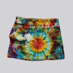 Tie Dye Hippie Short Skirt