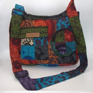 Printed Patchwork Hippie Side Bag