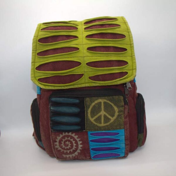 Patchwork Razor Hippie Cotton Backpack