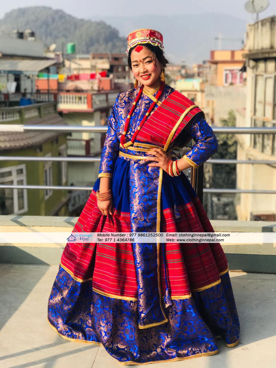Traditional nepali tamang dress, jewelry, nepal | Nepal culture, Folk  dresses, Traditional dresses