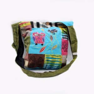 Bird Hand Embroidery Hippie Shoulder Bag