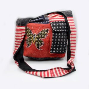 Butterfly Hand Embroidery Hippie Shoulder Bag