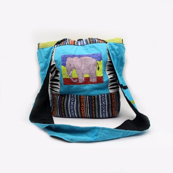 Elephant Print Hippie Shoulder Bag