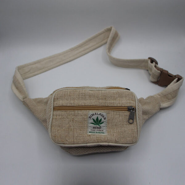 Natural Hemp Money Bag for Travel