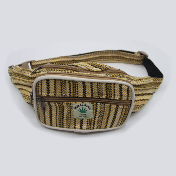 Hemp Money Belt with 3 Zipped Compartments