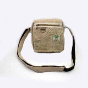 Strong & durable gray hemp camera side bag