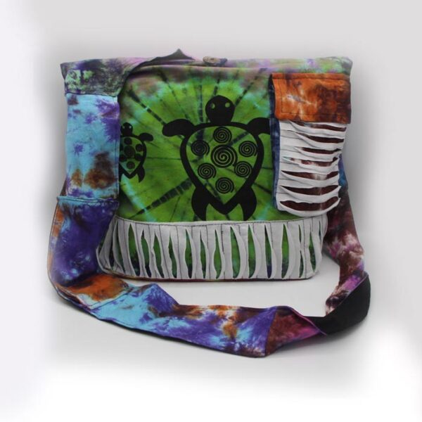 Tortoise Print and Razor cut Bohemian Fair Trade Festival Bag