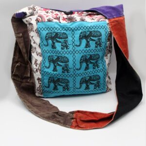 Elephant Print Hippie Bohemian Fair Trade Festival Bag