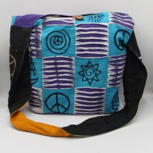 Patchwork - Razor Cut and Block Print Hippie Bohemian Fair Trade Festival Bag