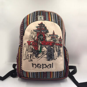 Nepalese Temple Printed Boho Gheri Backpack