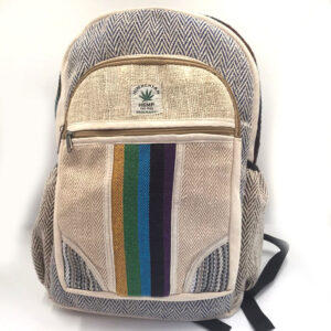 Himalayan Hemp Backpack with Herringbone Style