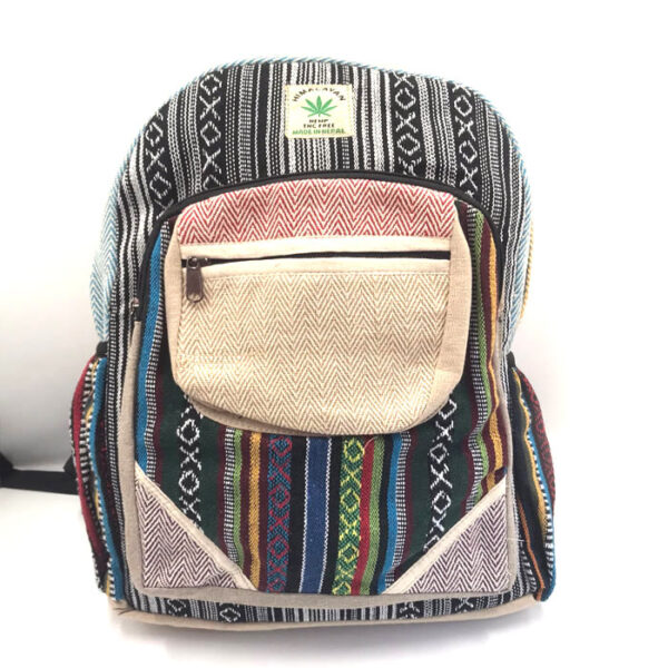 Artisanal Nepalese Hemp Made Large Backpack