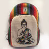 Buddha Printed Colorful Hemp School Bag