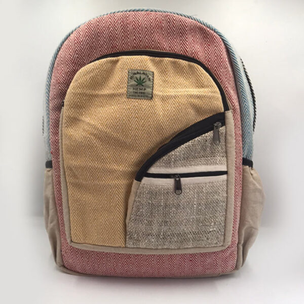 Made in Nepal Funky Travel Hemp Backpack