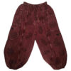 Maroon Color Heavy Cotton Hand Block Fine Cotton Pant