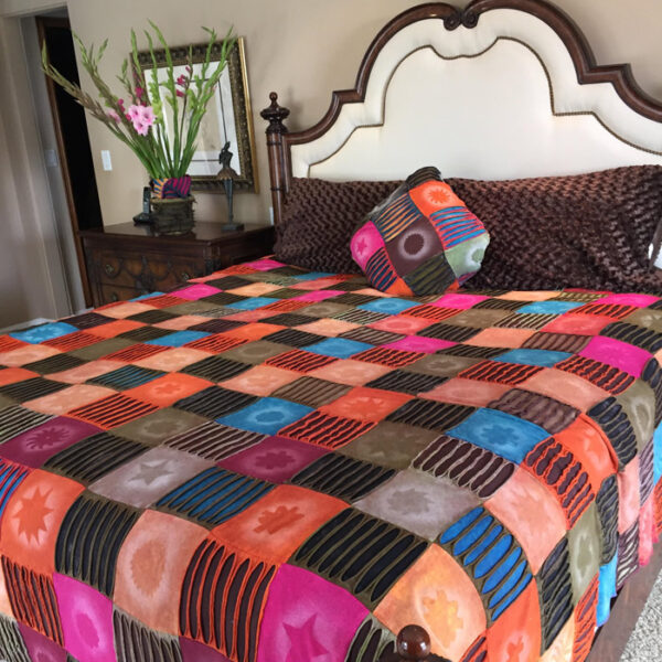 Beautiful hand crushes & razor cut added dreamy bed cover