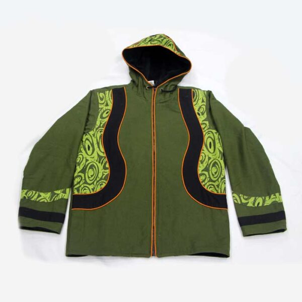 Fairtrade Hippie Cotton Fleece Lined Printed Jacket