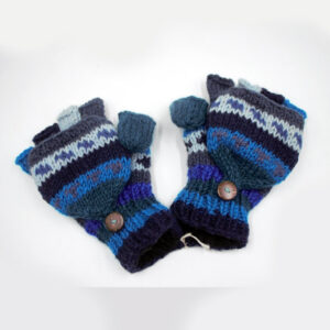 Half finger chunky wool gloves