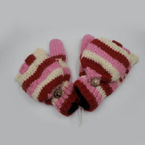 Half finger knit wool winter gloves