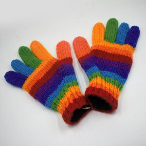 Rainbow Fleece Sustainable Woolen Gloves