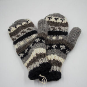 Pure sheep wool organic warm winter gloves
