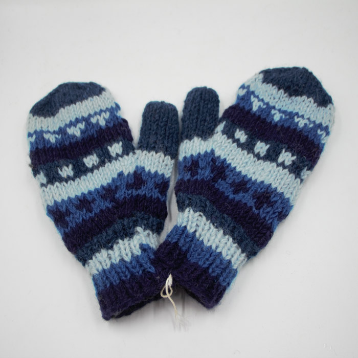 Colorful Full Finger Knit Wool Winter Gloves