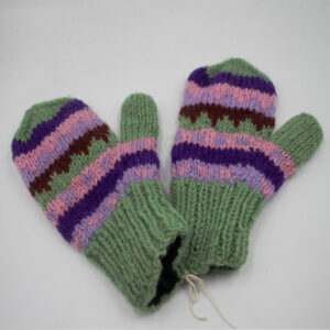 jazzy wool knitted boho warm wool gloves