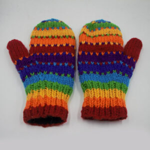 Ethnic Handmade Rainbow Tone Wool Hand wear