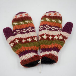 Hand Knitted Natural Undyed Woolen Gloves
