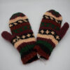 Prismatic Nepalese wool hand knitted winter gloves