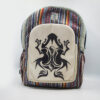Ecofriendly frog print handmade hemp backpack