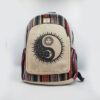 Boho vintage hippie sun print hemp backpack