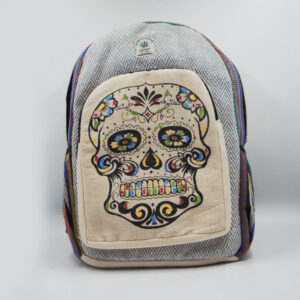 Herringbone style Artisanal hemp book bag