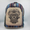 Ethnic Hippie Skull Printed Hemp Backpack