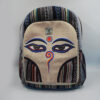 Lord Buddha Eyes Printed Funky Hemp Backpack