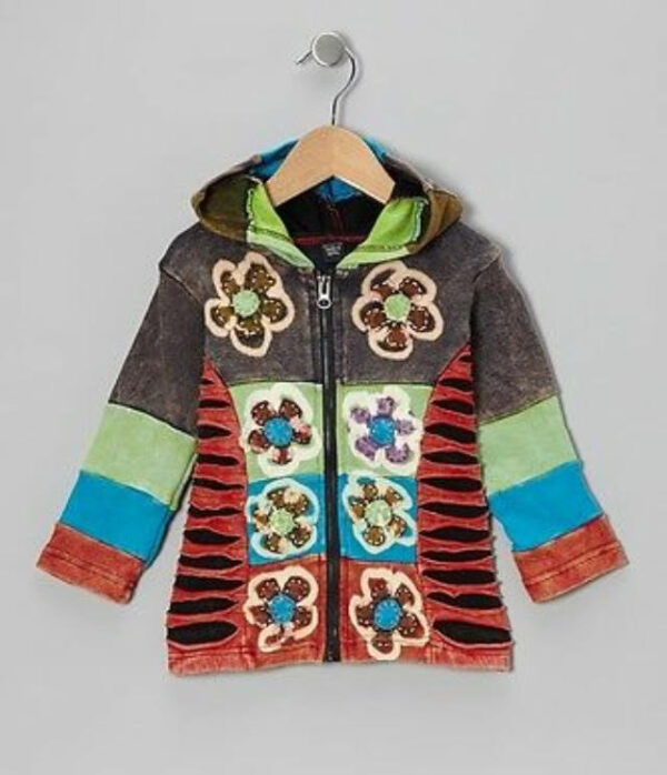 Razor Cut and Hippie Patchwork Kid Jacket