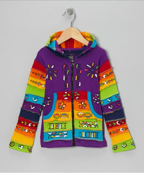 Rainbow Hippie Cotton Children Jacket