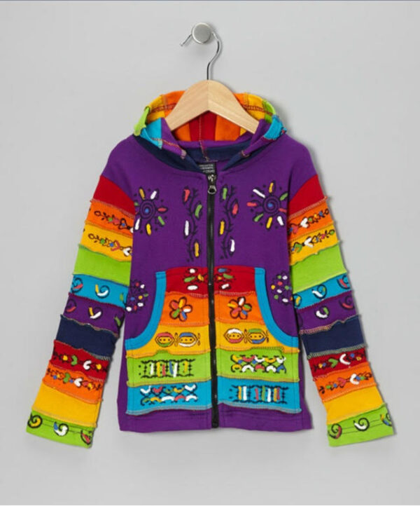 Rainbow Hippie Cotton Children Jacket