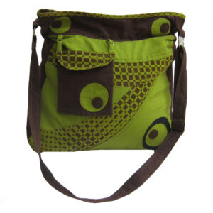 Boho style hippie green mix side bag